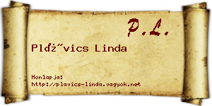 Plávics Linda névjegykártya